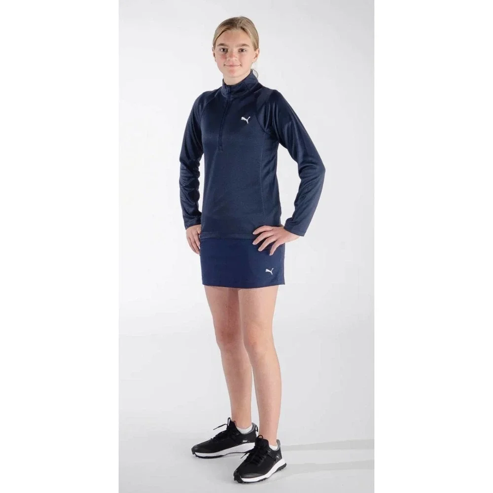 Puma Girls Small Blue Drycell Quarter Zip Golf Top NWT - Picture 12 of 12